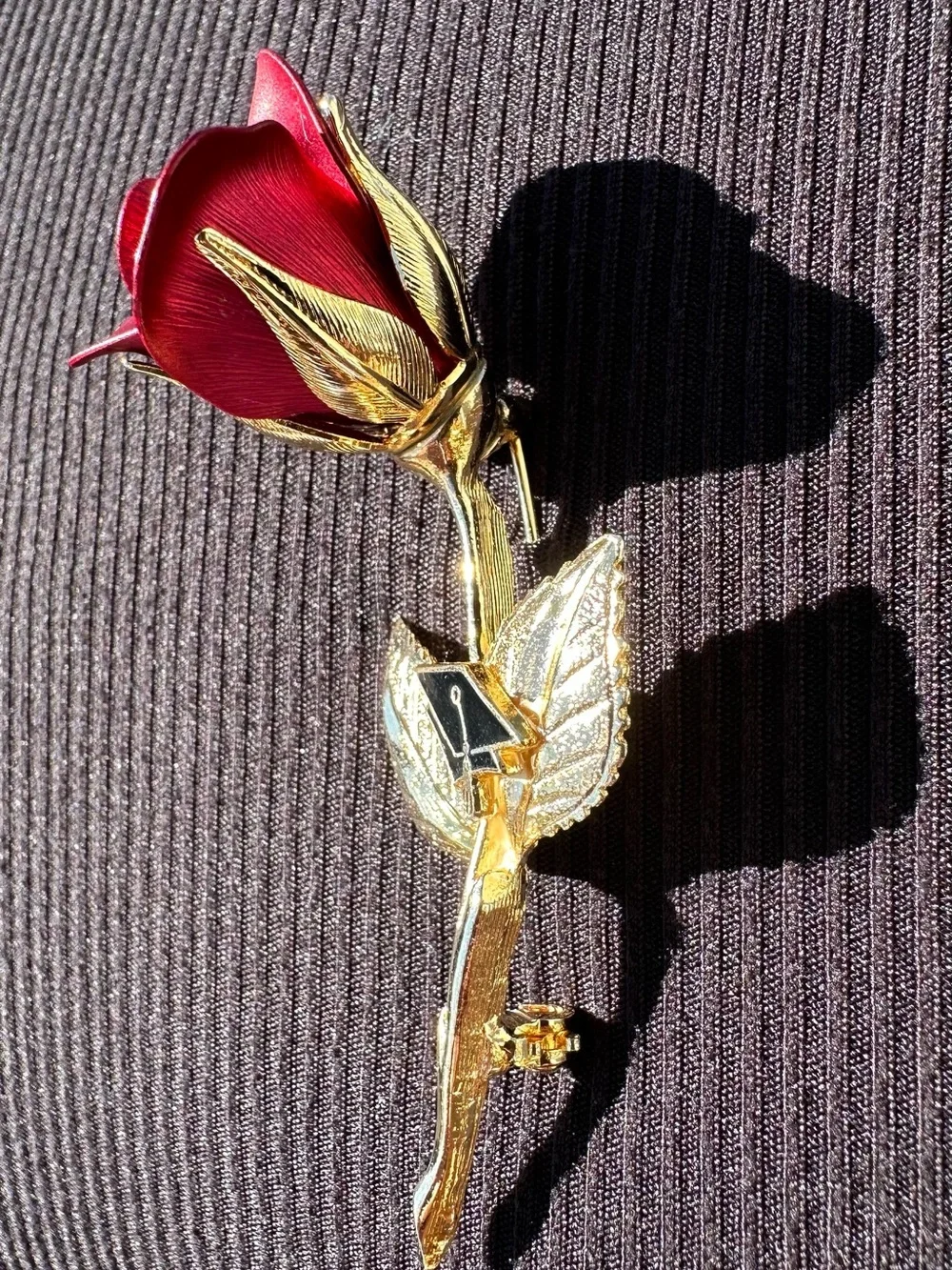 Vintage Giovanni Rose, Graduation Brooch, Signed Costume Jewelry, Mid Century